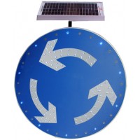 太阳能环岛标志牌 led交通标志牌定制