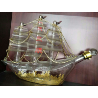 帆船玻璃酒瓶厂家定制一帆风顺手工艺酒瓶
