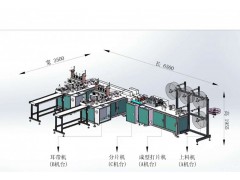 全自动口罩机/全自动平面口罩生产线/一拖二医用口罩机生产线