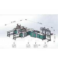 全自动口罩机/全自动平面口罩生产线/一拖二医用口罩机生产线