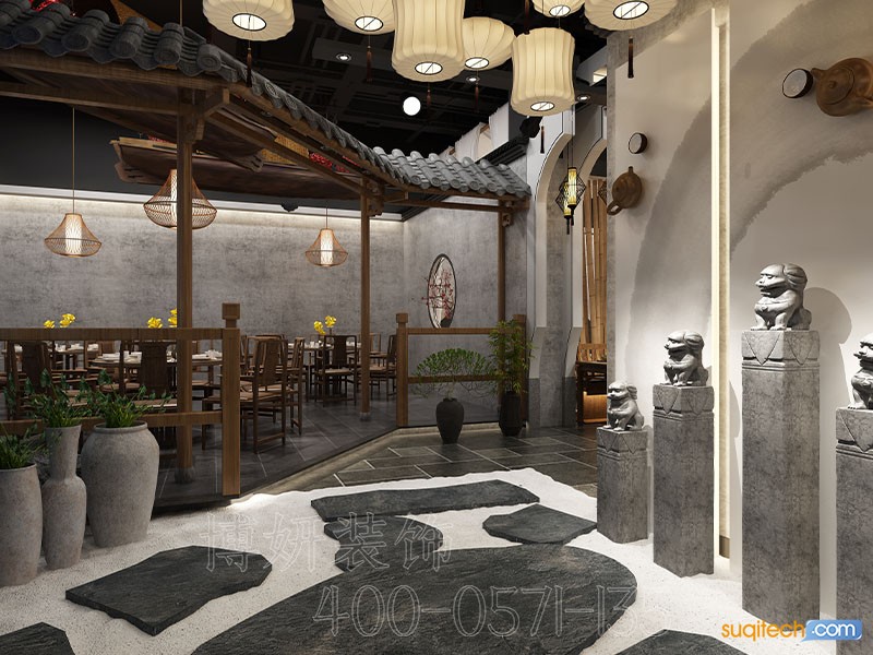 杭州中餐厅装修案例 杭州中餐厅装修设计效果图 杭州中餐厅装修公司