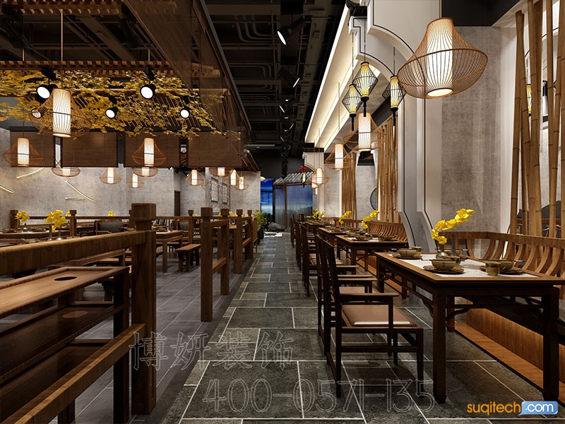 杭州中餐厅装修案例 杭州中餐厅装修设计效果图 杭州中餐厅装修公司