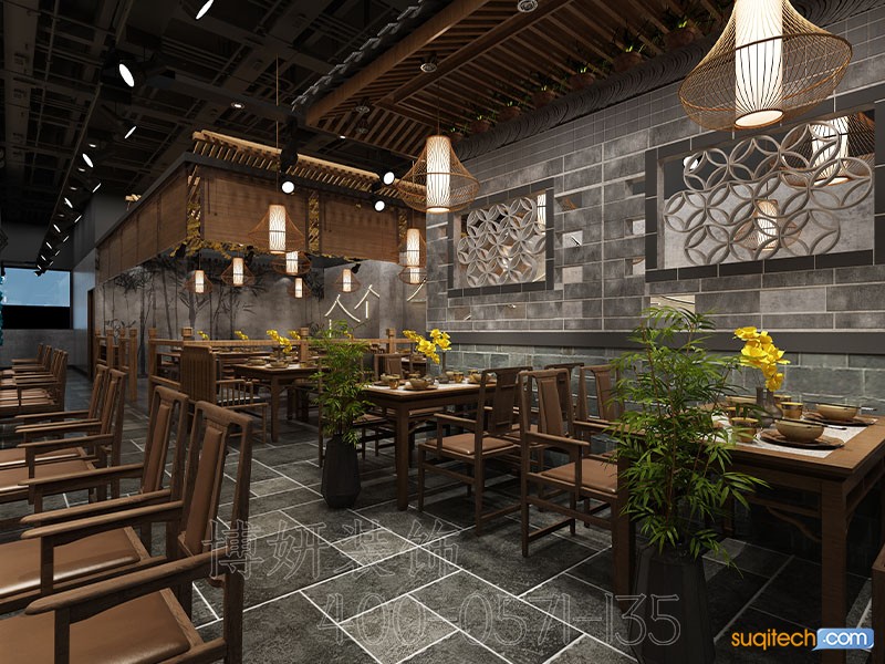 杭州中餐厅装修案例 杭州中餐厅装修设计效果图 杭州中餐厅装修公司