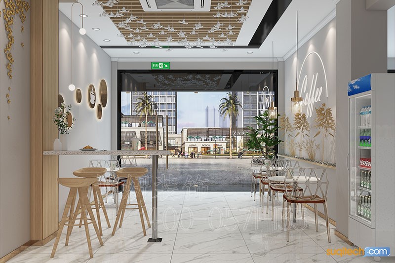 杭州奶茶店装修案例 杭州奶茶店装修设计效果图 杭州奶茶店装修公司
