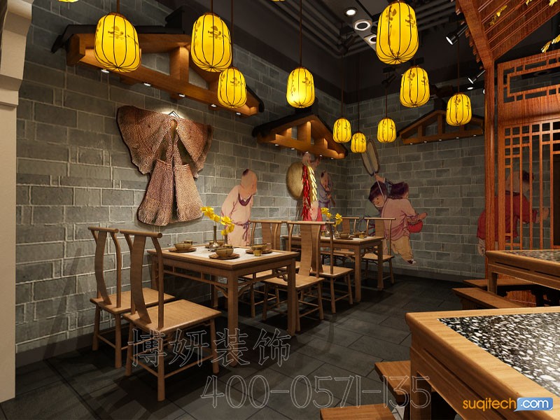 杭州中餐厅装修案例 杭州中餐厅装修设计效果图 杭州中餐厅装修公司