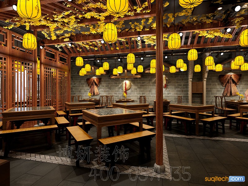 杭州中餐厅装修案例 杭州中餐厅装修设计效果图 杭州中餐厅装修公司