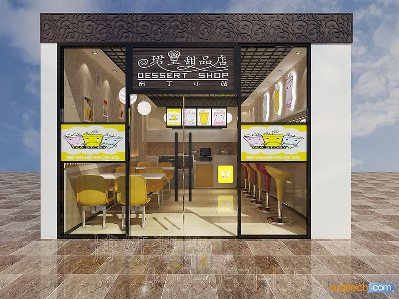 杭州甜品店装修案例 杭州甜品店装修设计效果图 杭州甜品店装修公司