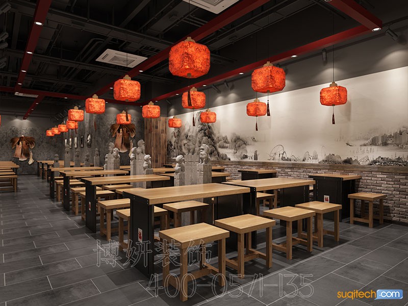 宁波特色小吃店装修 宁波特色小吃店装修公司 宁波特色小吃店装修效果图