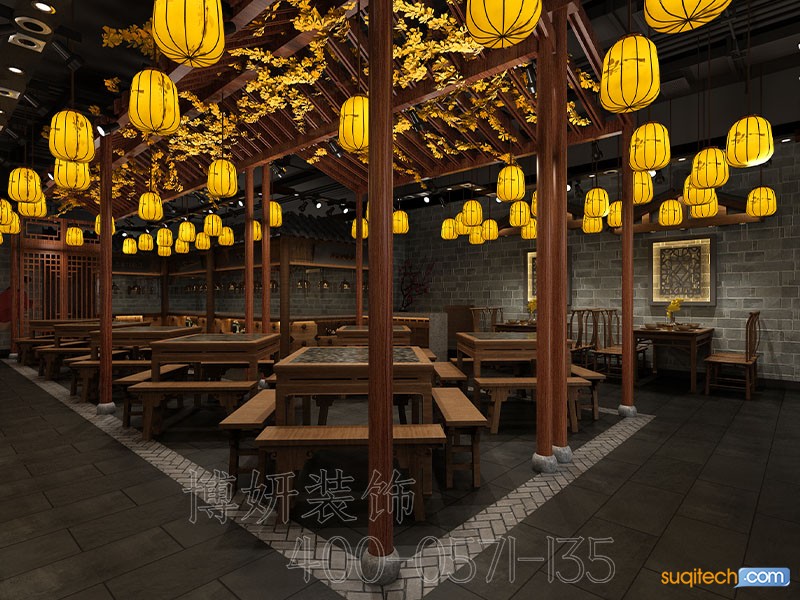 杭州中餐厅装修案例 杭州中餐厅装修设计效果图 杭州中餐厅装修公司