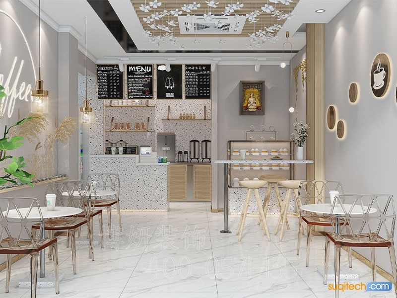 杭州奶茶店装修案例 杭州奶茶店装修设计效果图 杭州奶茶店装修公司