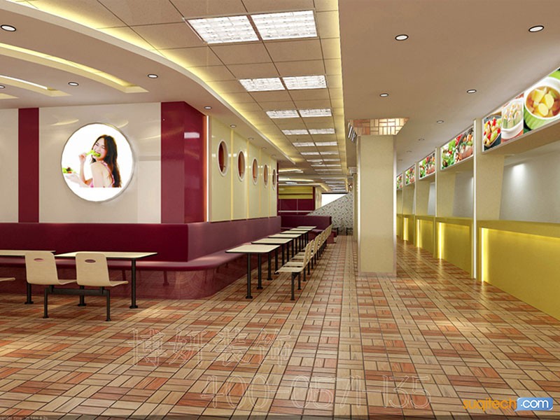 杭州快餐店装修案例 杭州快餐店装修效果图 杭州快餐店装修公司