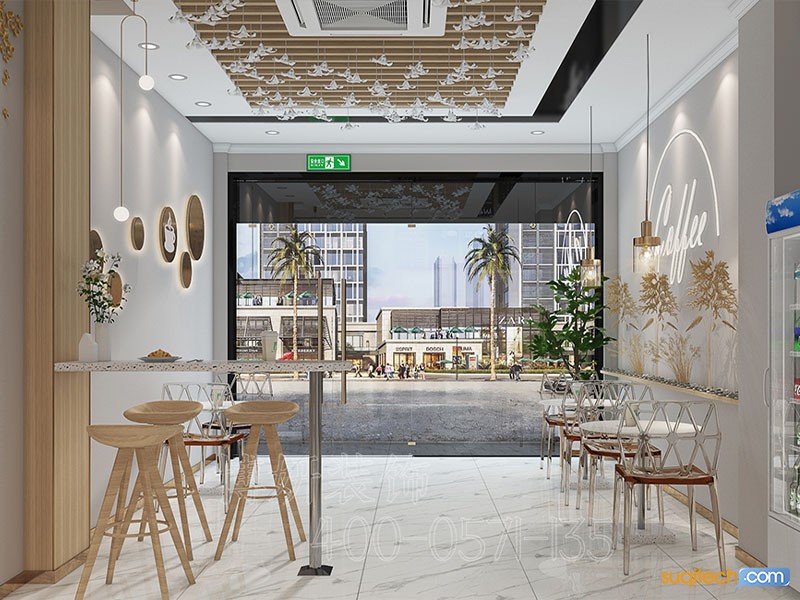 杭州奶茶店装修案例 杭州奶茶店装修设计效果图 杭州奶茶店装修公司