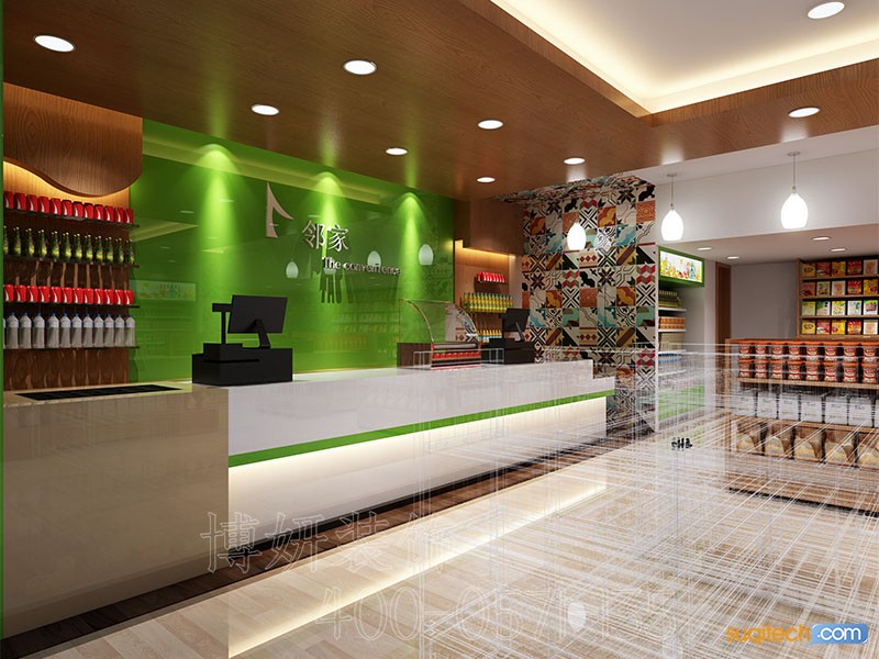 宁波便利店装修设计案例图 宁波便利店装修设计公司 宁波便利店装修设计效果图