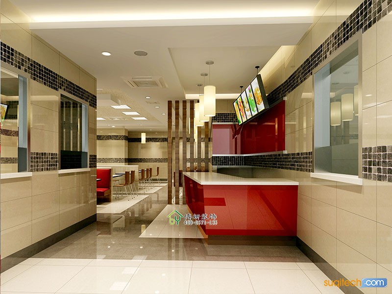 宁波快餐店装修设计 宁波快餐店装修设计效果图 宁波快餐店装修案例