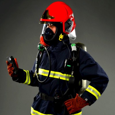 梅思安F1红色1015894装备照明模块欧式消防救援头盔