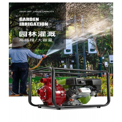 萨登4寸汽油机清水泵园林灌溉耐磨