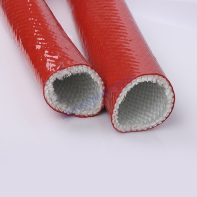 供应耐高温防火套管硅橡胶玻璃纤维绝缘管隔热阻燃高硅氧套管批发