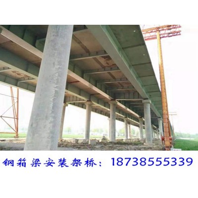 河南南阳钢箱梁安装厂家跨河跨铁路桥架设