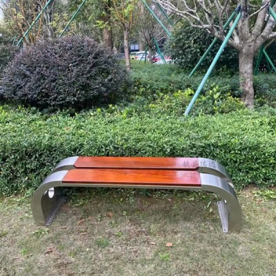 献县瑞达木质不锈钢公园坐凳厂家批发定制
