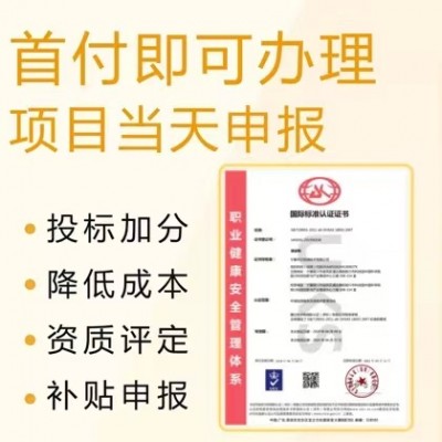 广东三体系认证ISO45001职业健康安全管理体系认证