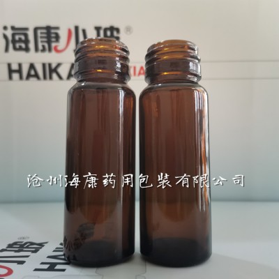 药用玻璃瓶茶色棕色螺纹防盗口瓶