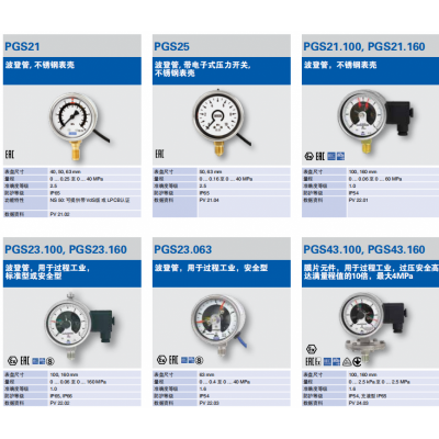 WIKA电接点的压力表PGS21