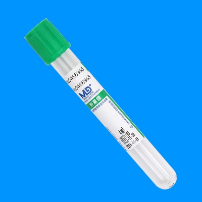 绿色管帽含肝素锂抗凝剂PET材质真空采血管_抽血管