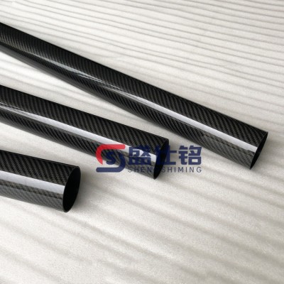 盛仕铭3K碳纤维管材 斜纹哑光碳管 纹路清晰 碳纤维管定制