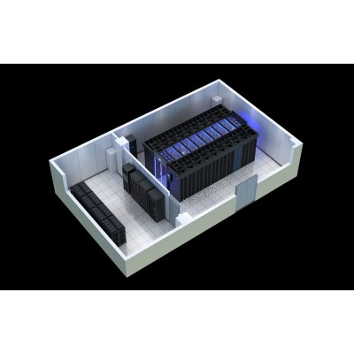 济南IDC机房冷通道|开闭站|配电站|机柜布局效果图制作