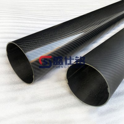 黑色斜纹碳纤维管 耐腐蚀材质 支持加工