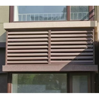 河北沧州任丘冀美铝合金百叶窗，铝合金空调外机保护罩生产厂家
