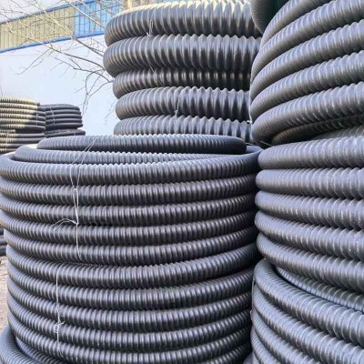 高强度碳素螺纹管 电力电缆保护管黑色碳素单壁波纹管厂家